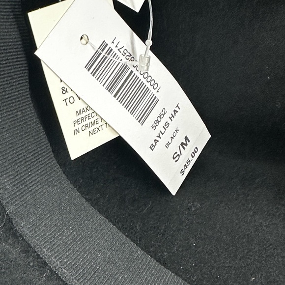 NWT Talula Baylis Hat Small Medium 100% Wool Black Wide Brim Aritzia - Picture 4 of 7